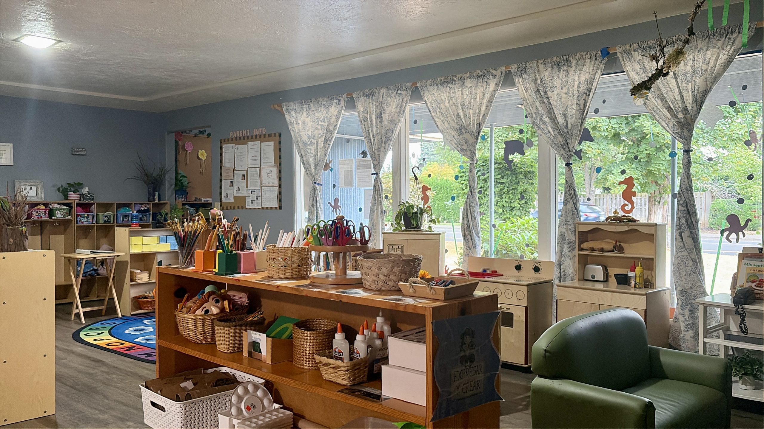 Montessori learning materials in the Generation School classroom
